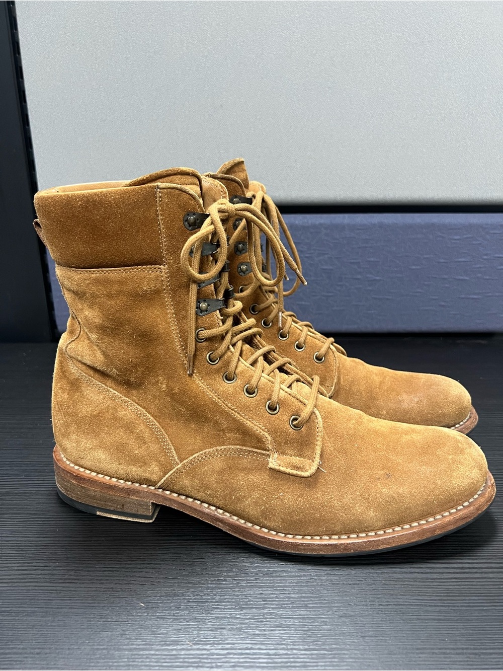 Rag & Bone Suede Leather Military Boots
